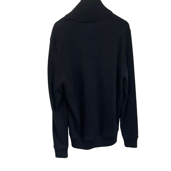 Ted Baker Men’s Shawl Collar Sweater Size 6 Black Cotton Blend Knit - Picture 2 of 6